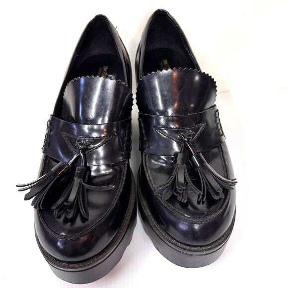 MOSSIMO Reagan Platform‎ Loafers Women's 10 Chunky Academia Whimsigoth Y2K Goth - Picture 4 of 14